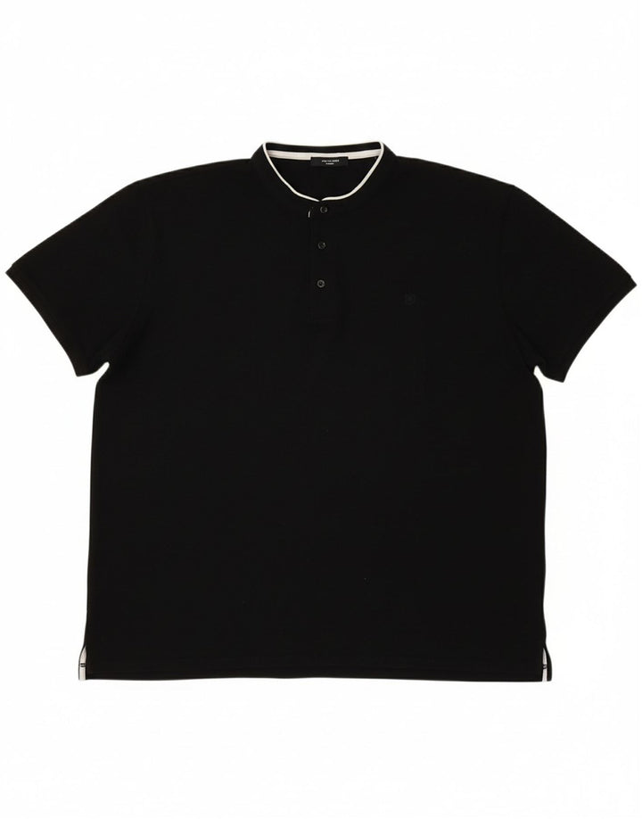 JACK & JONES Mens Polo Shirt 2XL Black Cotton
