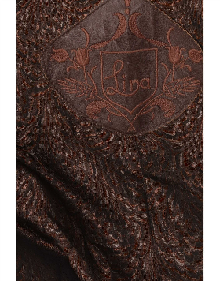 Płaszcz damski vintage UK 18 XL brązowy