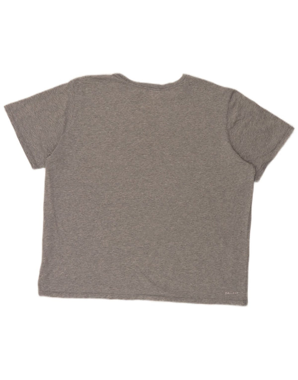 Męski T-shirt Nike Athletic Cut Graphic Top 2XL Szary nakrapiany