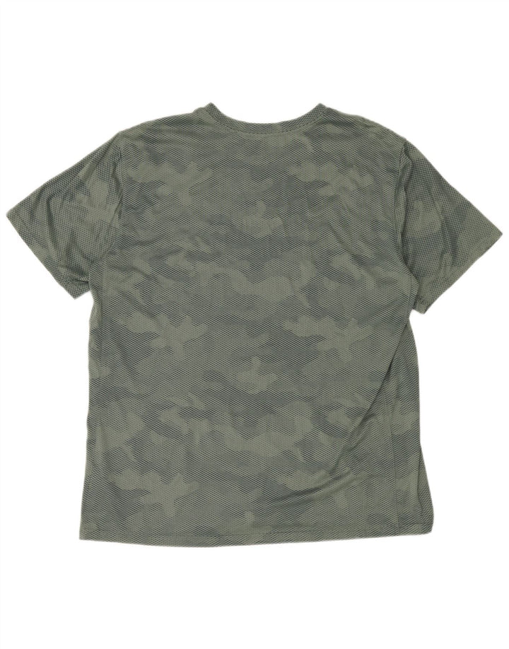 Męska koszulka Nike Dri Fit Top XL, zielony kamuflaż, poliester