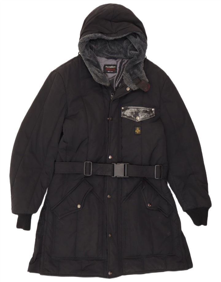 Refrigiwear Męski płaszcz z kapturem Sixty UK 40, duży, czarny poliamid