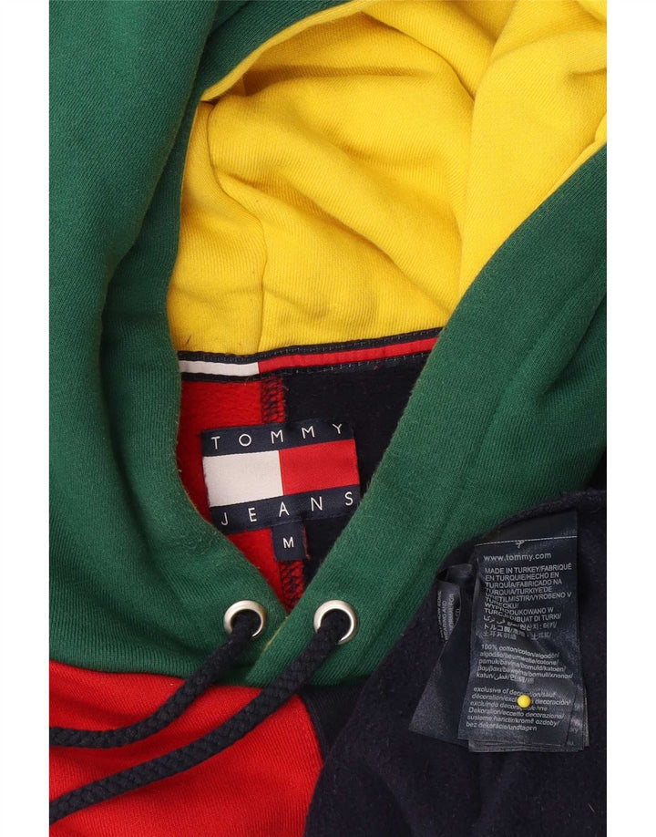 Męski sweter z kapturem i grafiką Tommy Hilfiger, średni, wielokolorowy blok kolorów