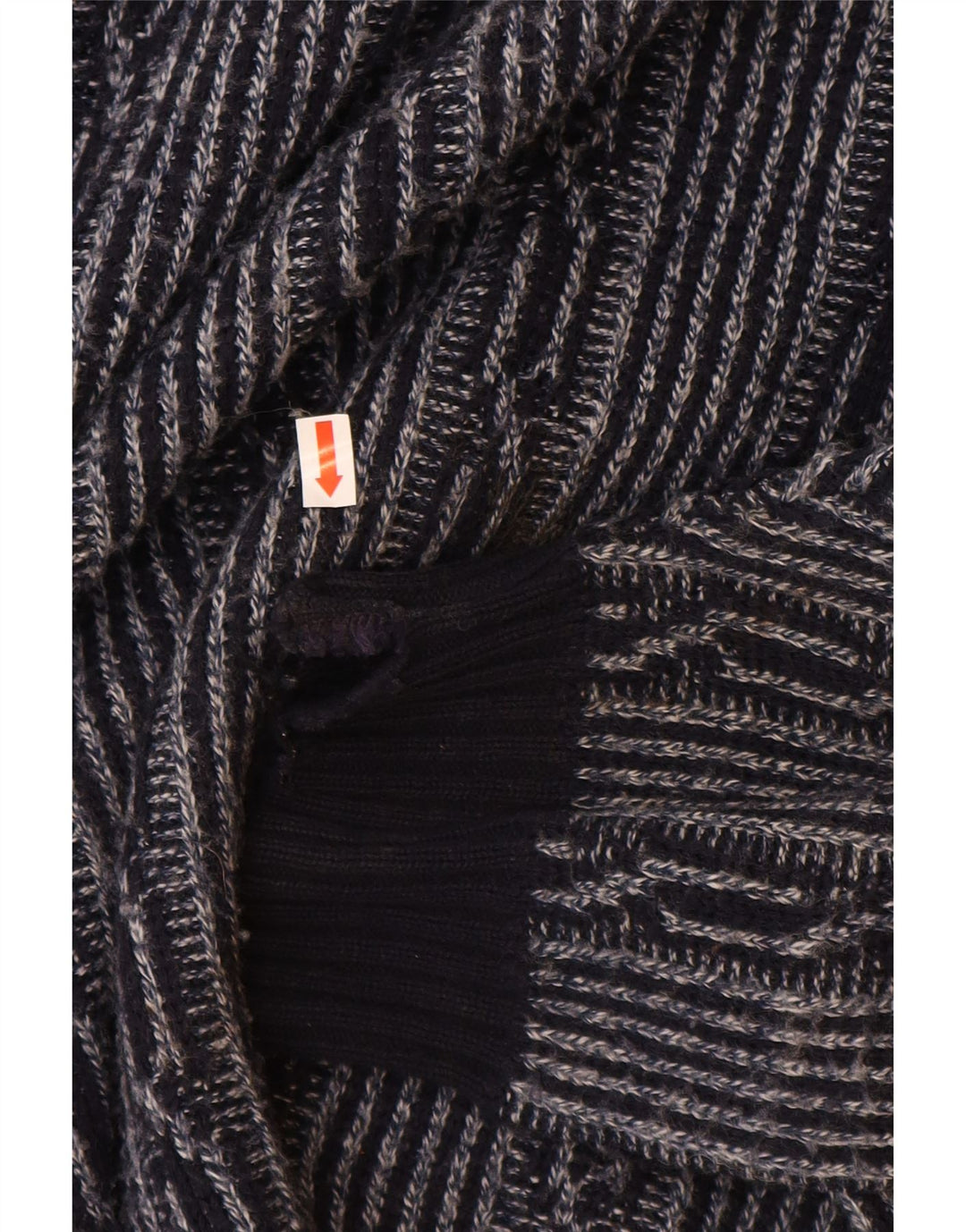 Męski sweter C & A z dekoltem w łódkę, duży, granatowy, Fair Isle, poliakryl