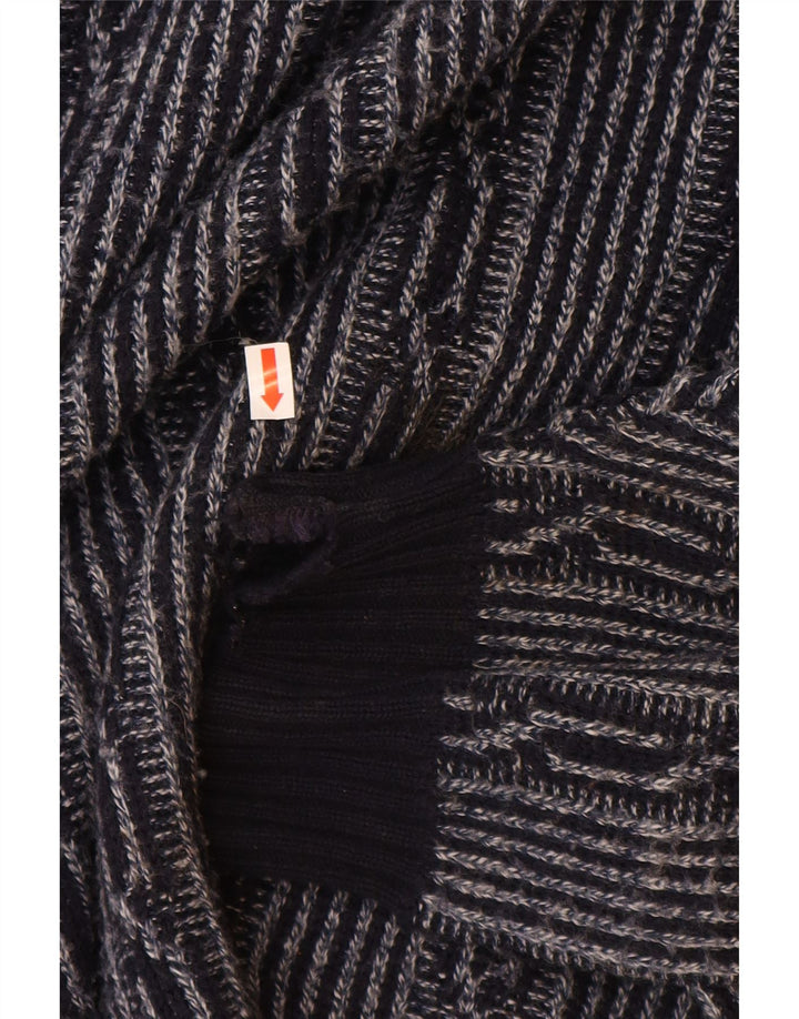 Męski sweter C & A z dekoltem w łódkę, duży, granatowy, Fair Isle, poliakryl