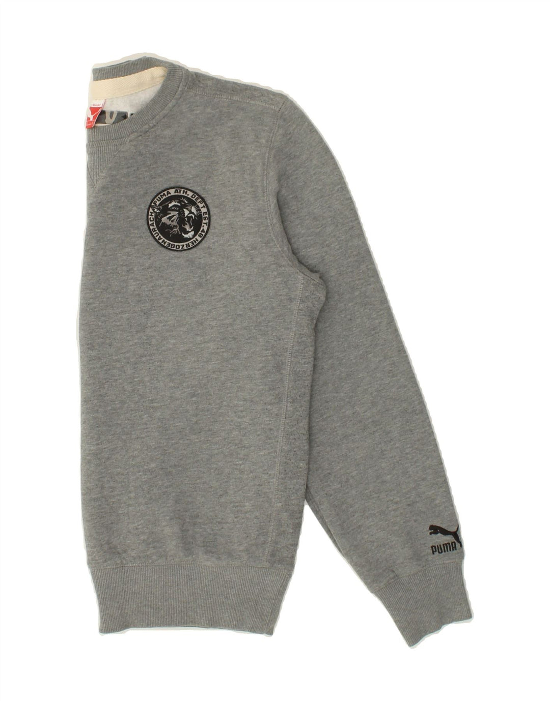 PUMA Mens Graphic Sweatshirt Jumper Medium Grey Vintage Puma and Second-Hand Puma from Messina Hembry 