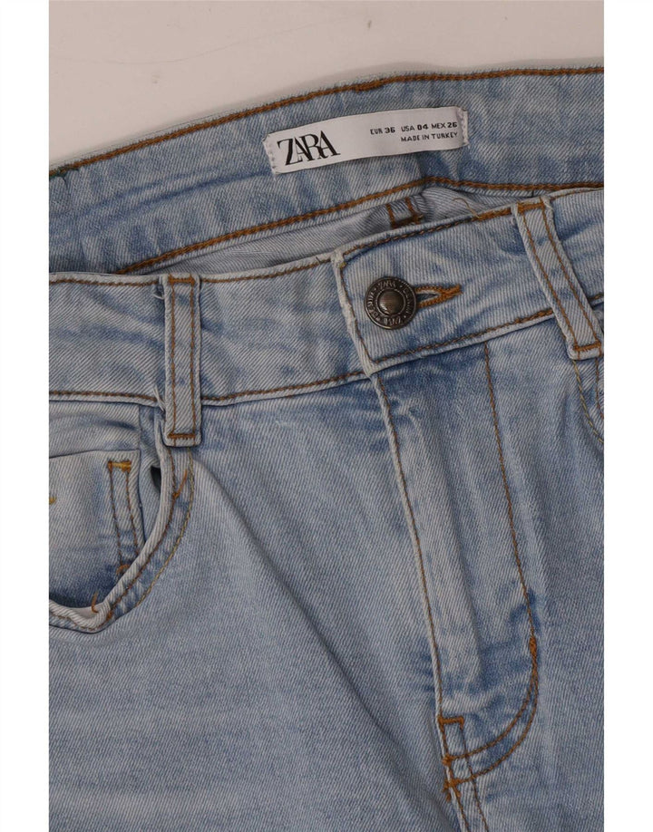 Damskie jeansy rozkloszowane Zara EU 36 XS W26 L33 Niebieskie