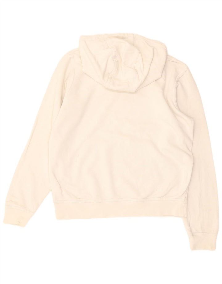 NIKE Mens Hoodie Jumper Medium Off White