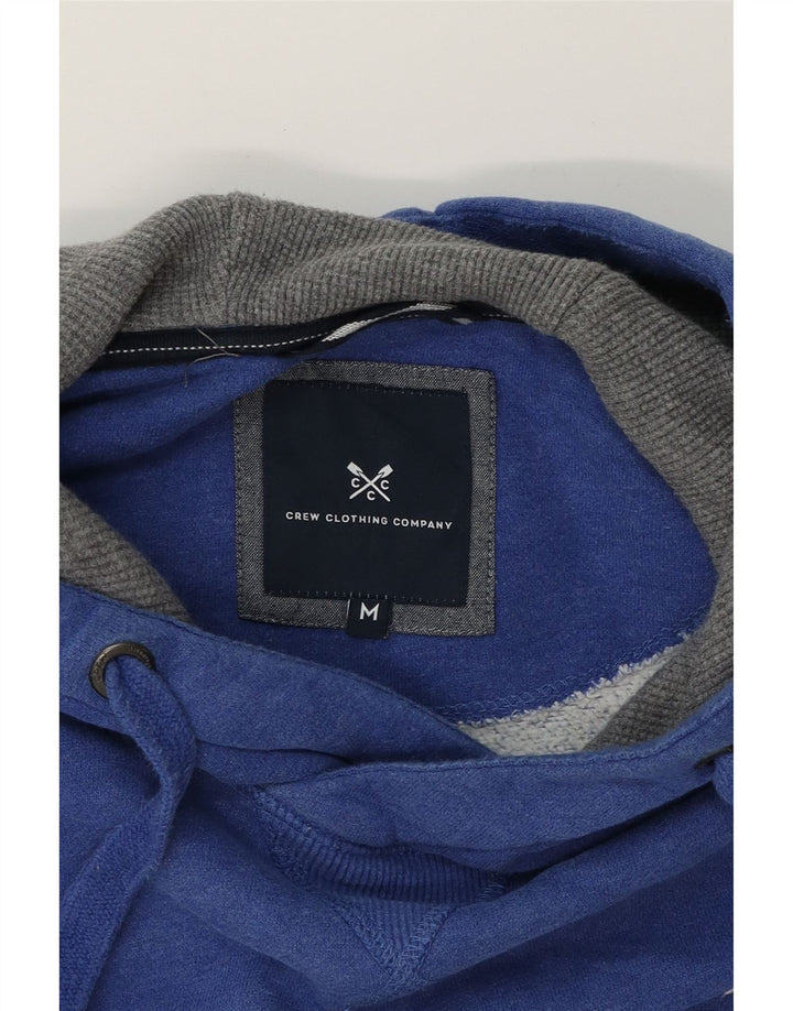 CREW CLOTHING Mens Hoodie Jumper Medium Blue Cotton Vintage Crew Clothing and Second-Hand Crew Clothing from Messina Hembry 