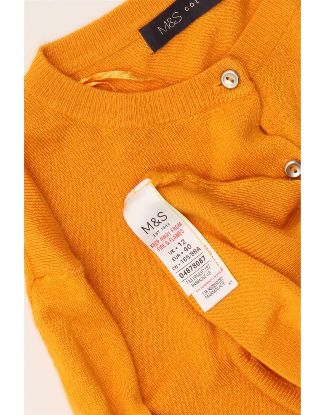 Sweter damski Marks & Spencer o regularnym kroju, UK 12, średni żółty