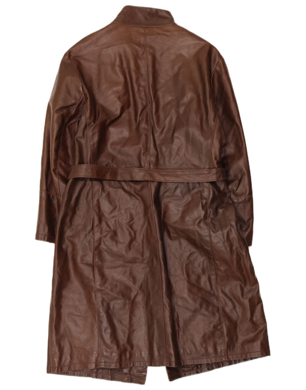 Masterpelle Womens Leather Coat IT 48 XL Brown