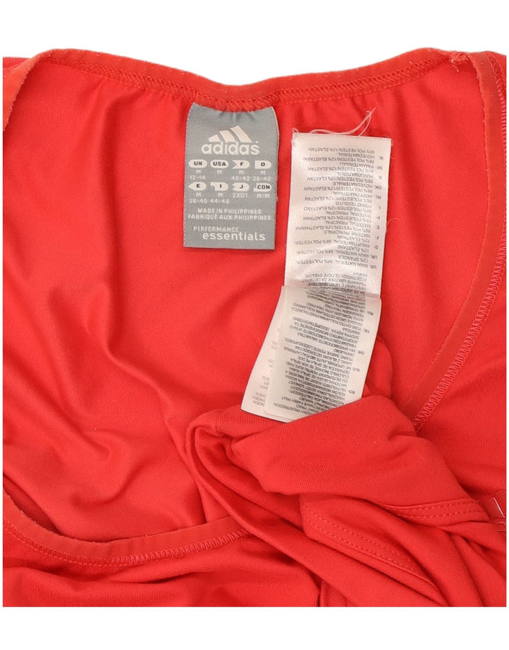 Damska koszulka ADIDAS Climalite Top UK 12/14 Średni czerwony poliester