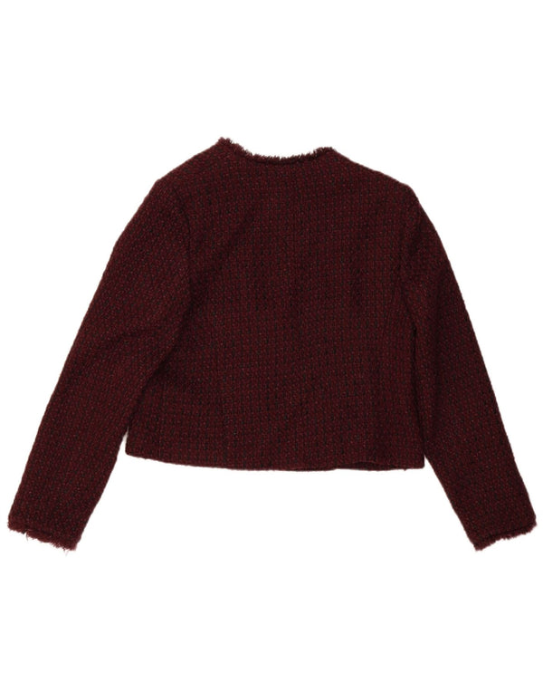 Marks & Spencer Womens Straight Fit Bolero Jacket UK 10 Small Burgundy
