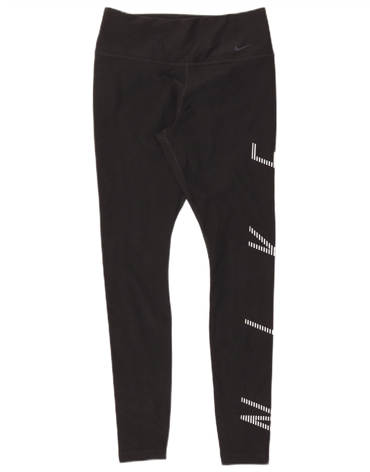 Damskie legginsy Nike Dri Fit Graphic UK 12, średnie czarne