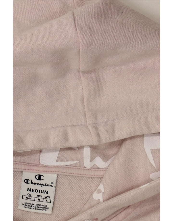 CHAMPION Womens Zip Hoodie Sweater UK 14 Medium Pink Vintage Champion and Second-Hand Champion from Messina Hembry 
