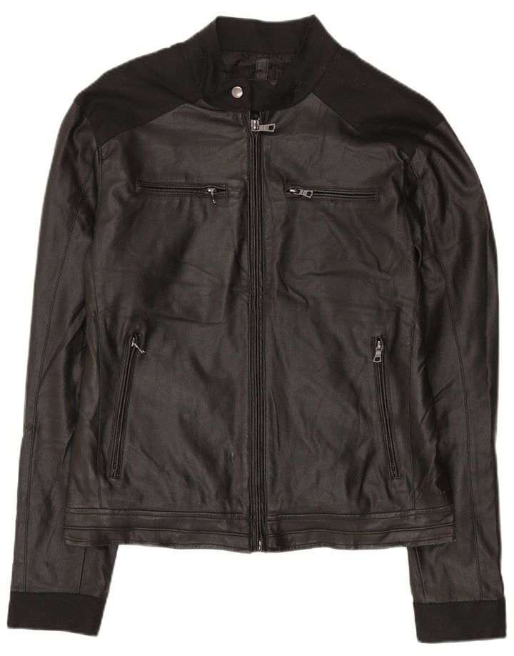 Damska kurtka bomberka Gas IT 52 XL, czarny poliester z blokami kolorów