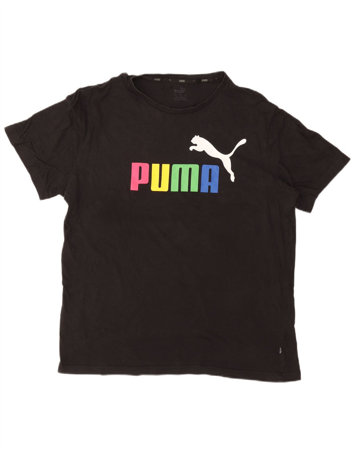 Męski T-shirt z grafiką PUMA, XL, czarny