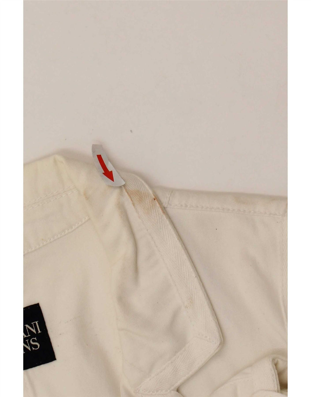 Armani Jeans Damska marynarka zapinana na 3 guziki UK 18 XL, biała bawełna