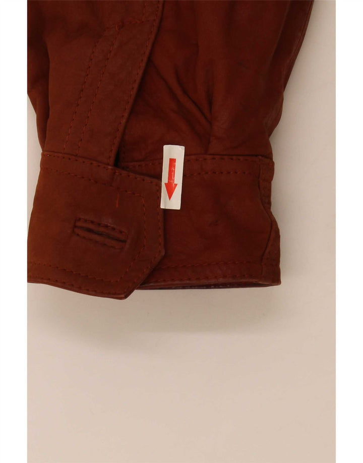 Vintage męska skórzana kurtka IT 46 Small Brown