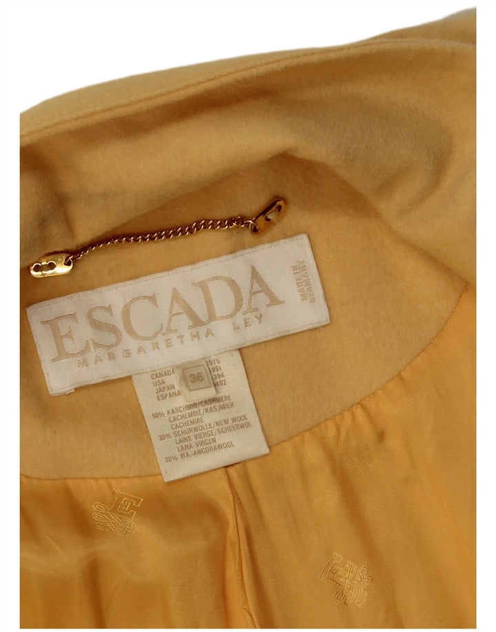 Escada Damski płaszcz oversize Margaretha Ley EU 36 Mały żółty kaszmir