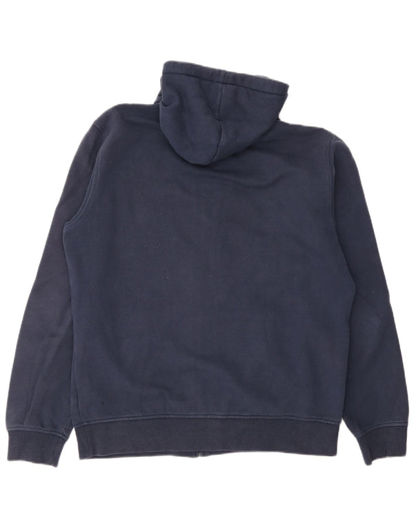 Męski sweter Tommy Hilfiger z grafiką i zamkiem błyskawicznym, duży, granatowy, bawełniany