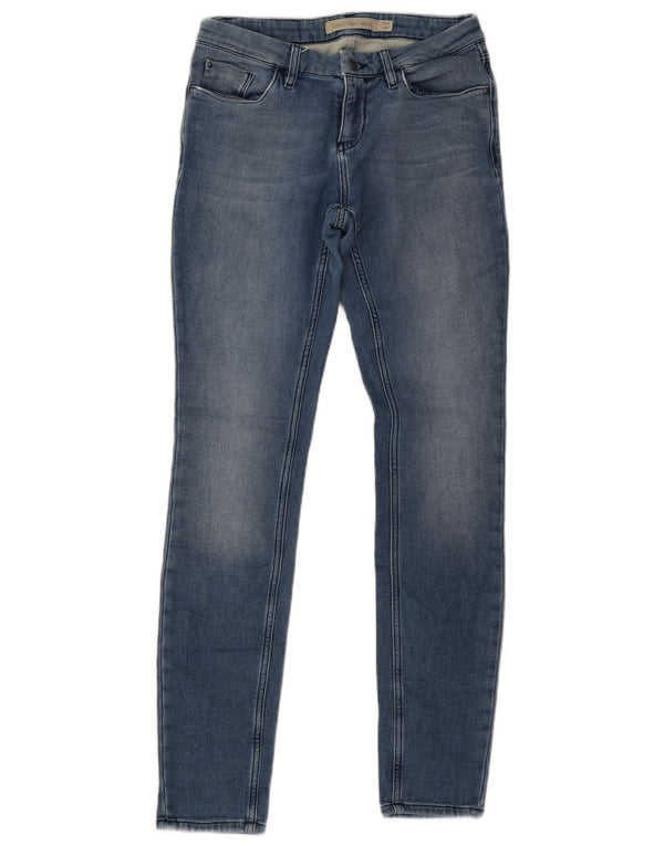 Damskie jeansy Skinny Calvin Klein W28 L32 Niebieskie bawełniane