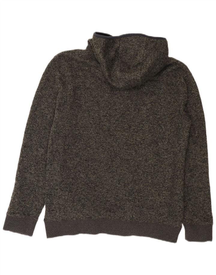 Męski sweter z kapturem i zamkiem błyskawicznym Quiksilver, duży szary poliester w blokach kolorów