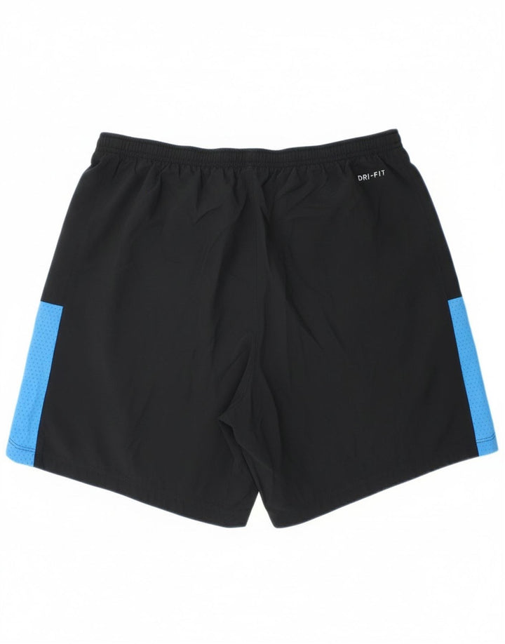 Męskie spodenki sportowe Nike Dri Fit, duży czarny poliester z blokami kolorów