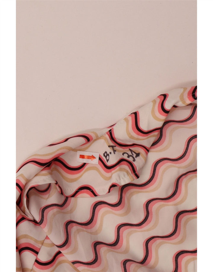 MARKS & SPENCER Damska bluzka bez rękawów UK 24 4XL Różowa jodełka