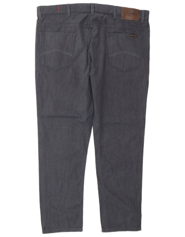 MARLBORO CLASSICS Męskie proste spodnie codzienne W42 L30 Granatowa bawełna