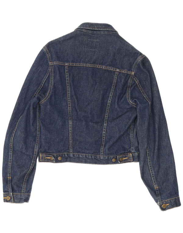 Damska kurtka jeansowa Lee Crop UK 12, średnia, granatowa, bawełniana