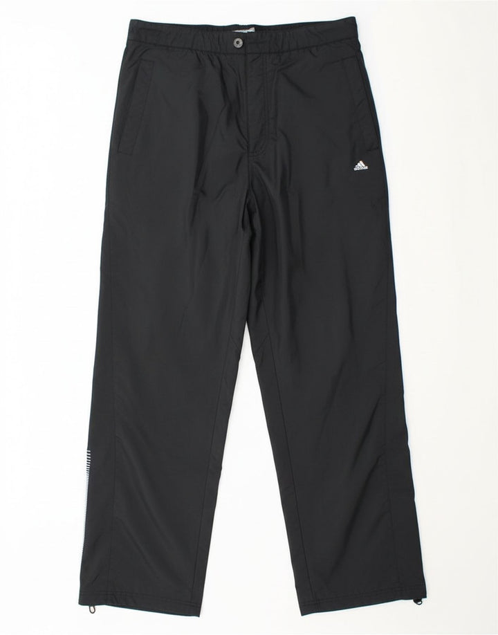Męskie proste spodnie chino Adidas, średni czarny poliester
