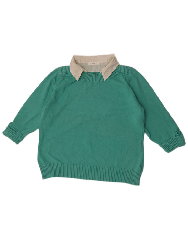 Marks & Spencer Damski sweter z golfem, UK 20 2XL, zielony