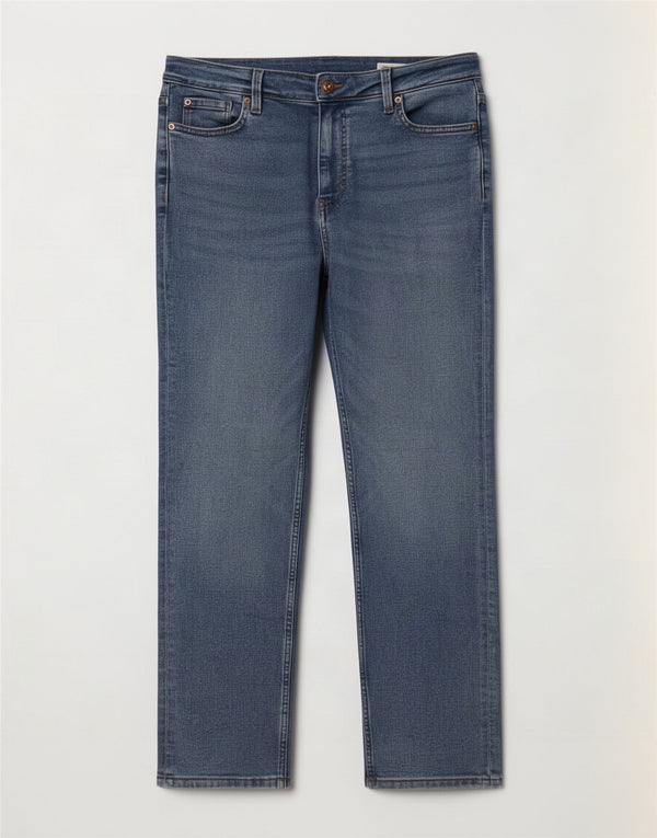 Marks & Spencer Damskie The Sienna Straight Jeans UK 16 Duże W34 L27 Niebieskie