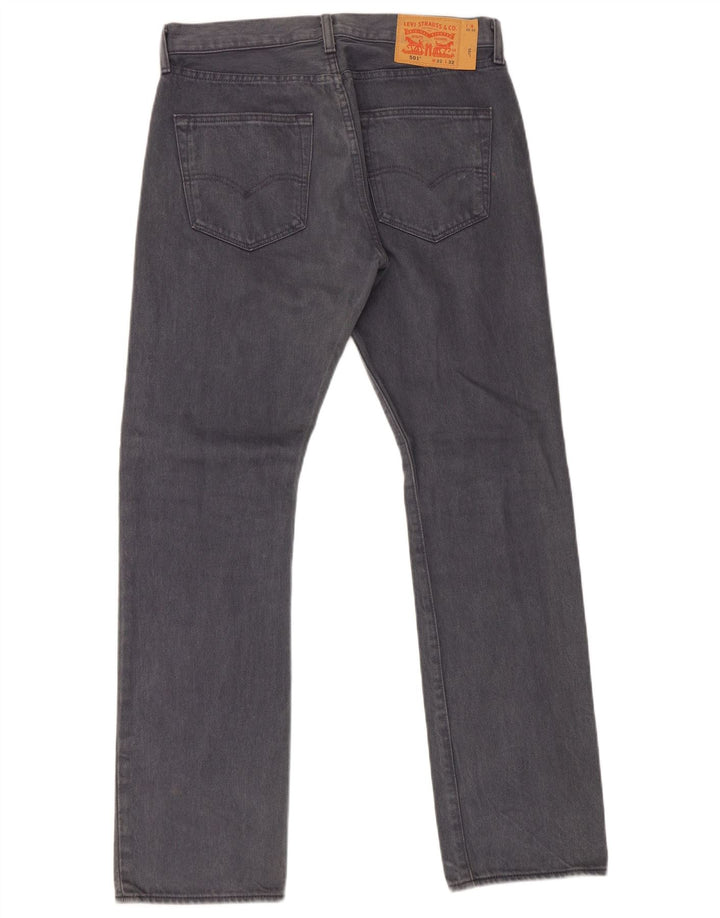 Męskie dżinsy Levi's 501 Straight W32 L32 Szara bawełna