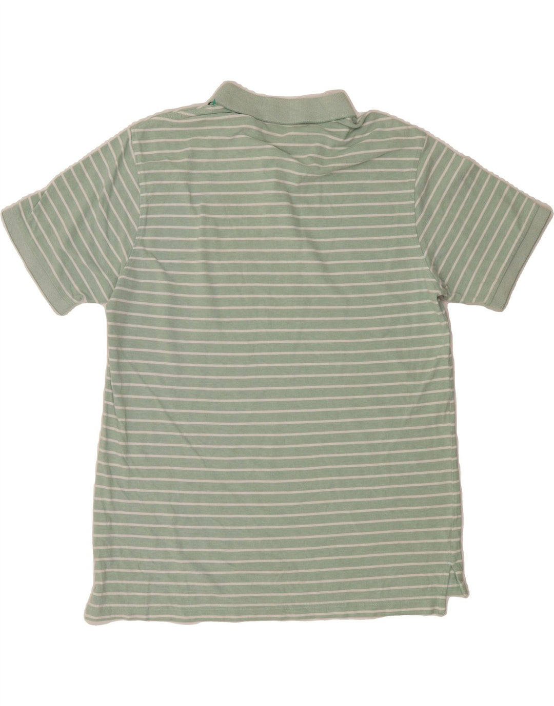 IZOD Mens Polo Shirt Large Green Striped Cotton Vintage Izod and Second-Hand Izod from Messina Hembry 