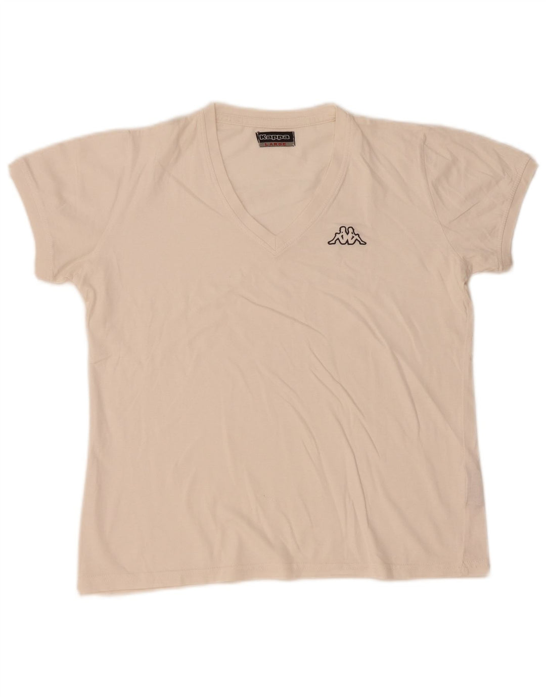 T-shirt damski Kappa Top UK 16, duży, biały, bawełniany