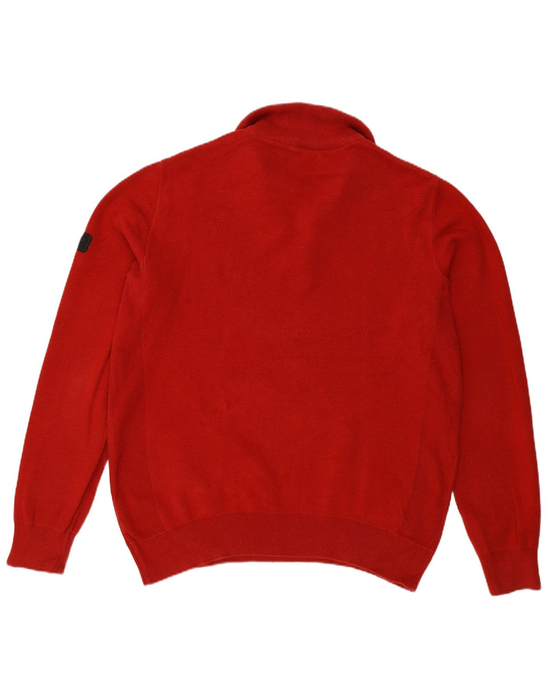 Męski sweter z zamkiem błyskawicznym Barbour, duży, bordowy, bawełniany