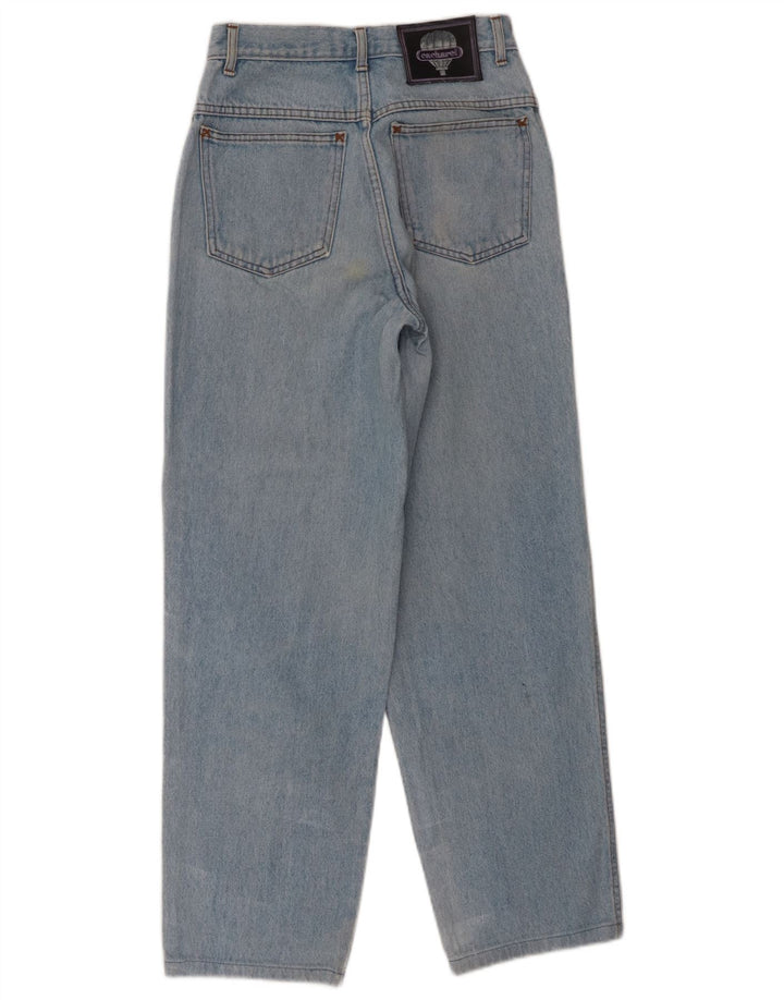 Cacharel Damskie luźne dżinsy z wysokim stanem W28 L29 Niebieska bawełna