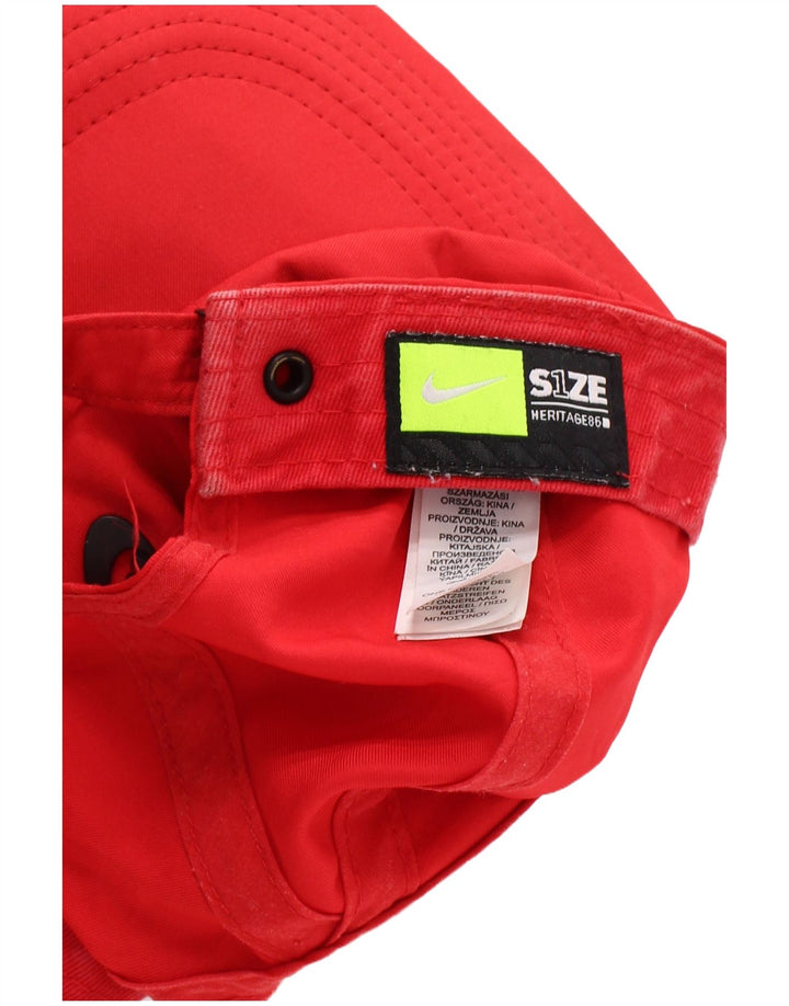 NIKE Mens Graphic Baseball Cap One Size Red Polyester Sports