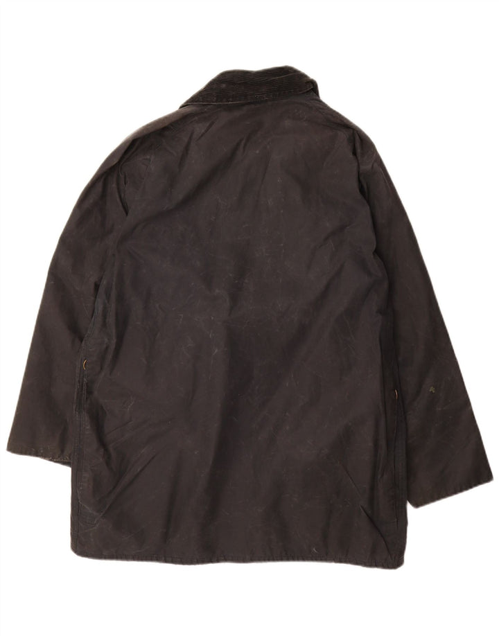 BARBOUR Męska kurtka z woskowanej bawełny Beaufort UK 38, mała, granatowa, bawełniana