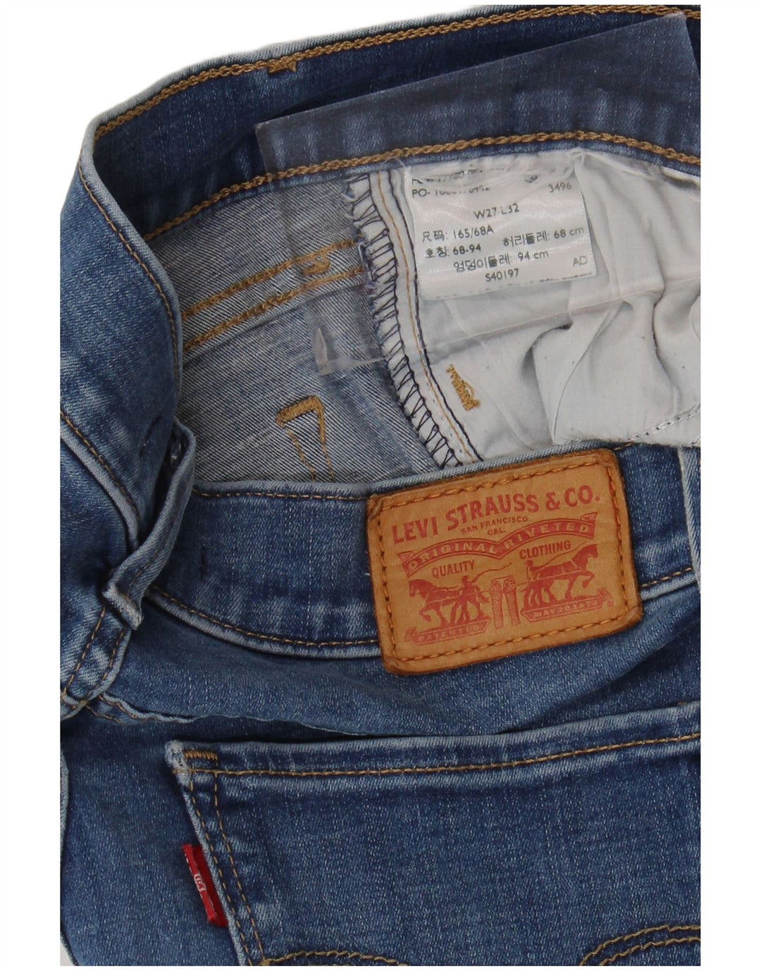 Damskie jeansy LEVI'S 710 Super Skinny W27 L32 Niebieskie