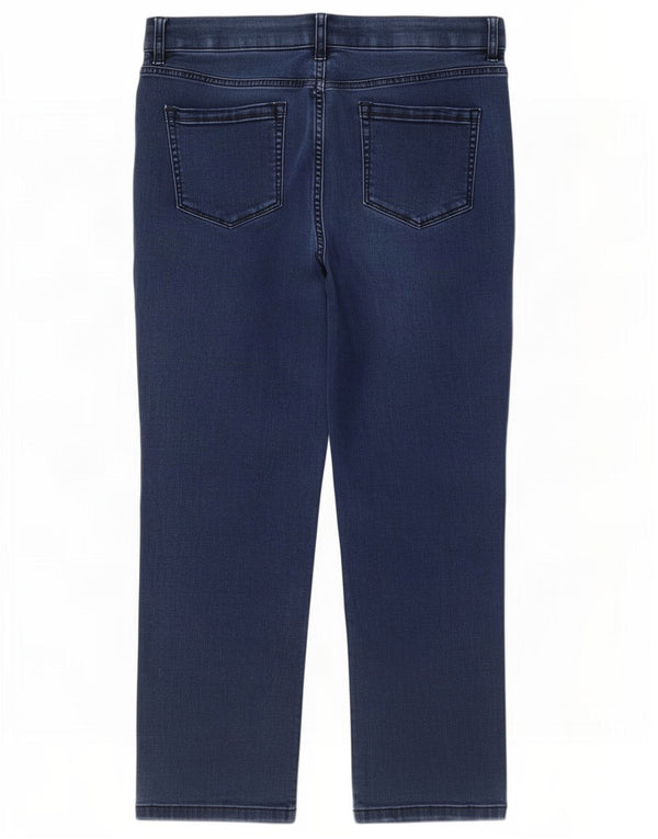 Klasyczne, przycięte dżinsy damskie Marks & Spencer UK 18 XL W36 L25 Granatowe