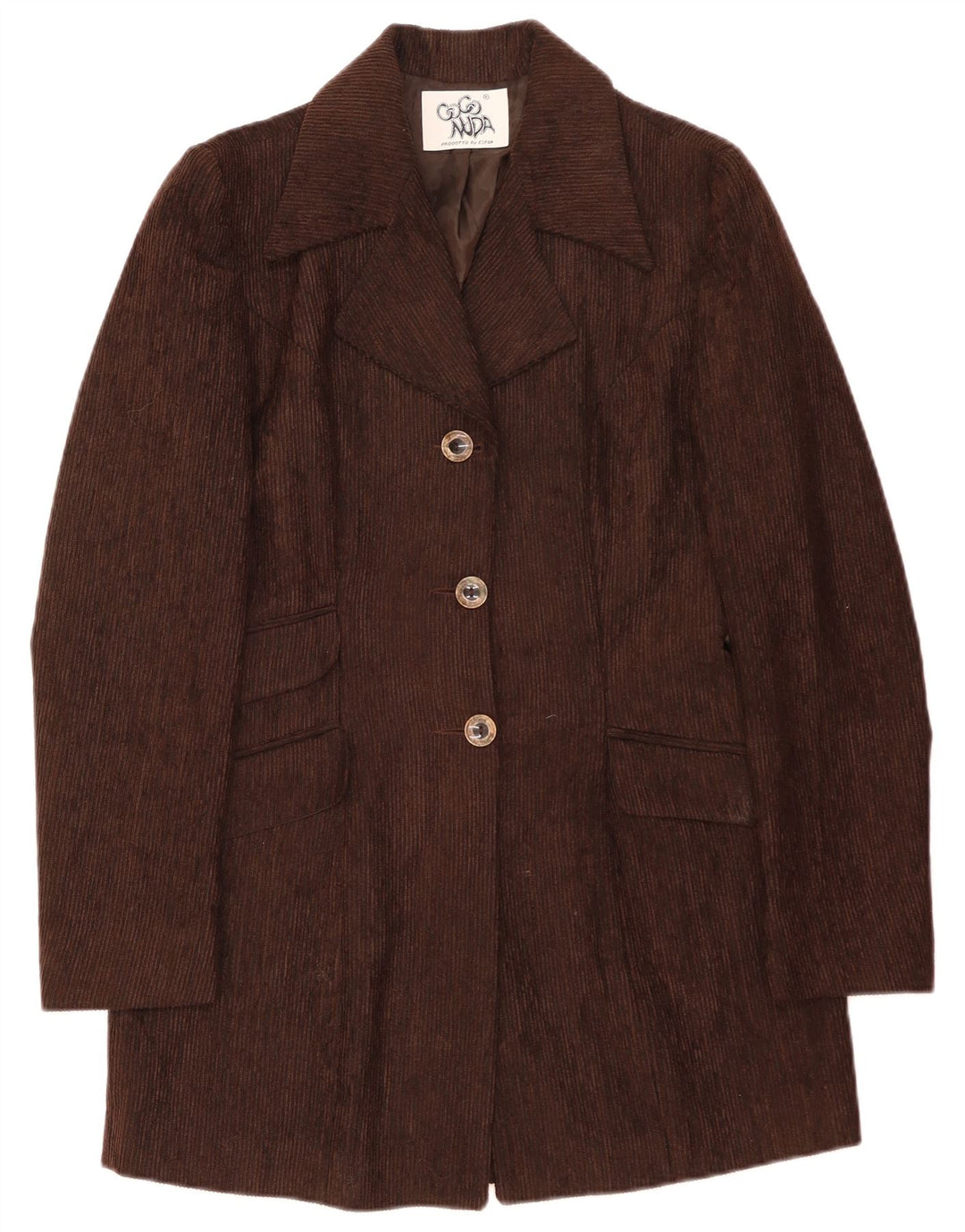 Damska marynarka Coconuda Longline, zapinana na 3 guziki, UK 10, Small Brown