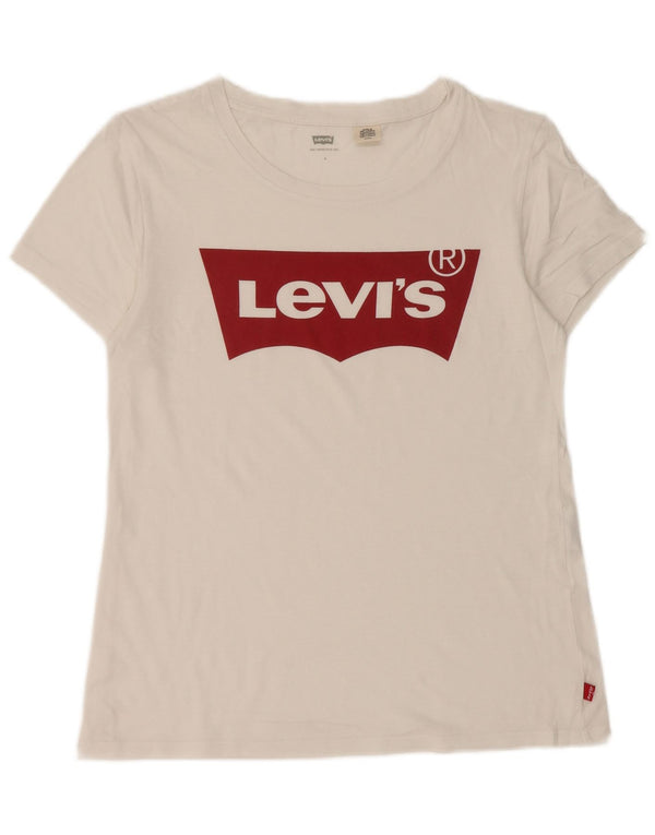 Damska koszulka z grafiką LEVI'S Top UK 10 Small White