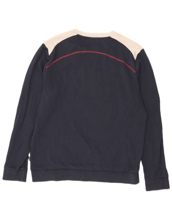 Damska bluza z grafiką Hugo Boss UK 18 XL, granatowa, z blokami kolorów