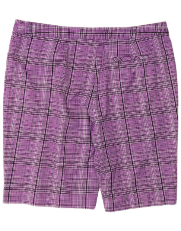 Damskie bermudy Izod US 16 2XL W34 Fioletowa poliester w kratkę