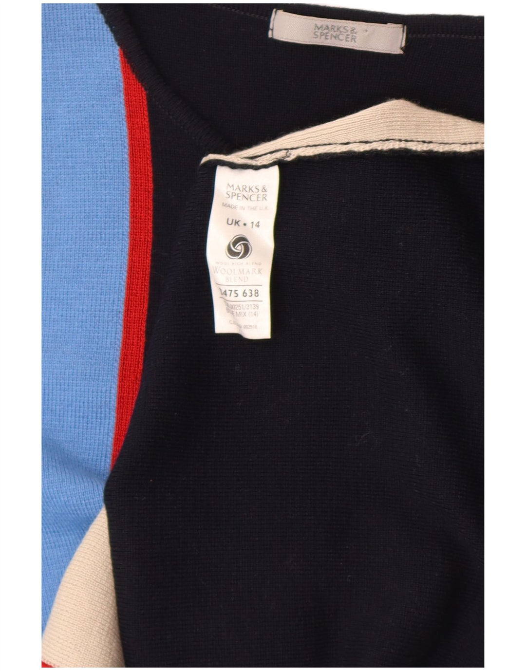 Marks & Spencer Damski sweter z dekoltem w łódkę, UK 14, średni czarny