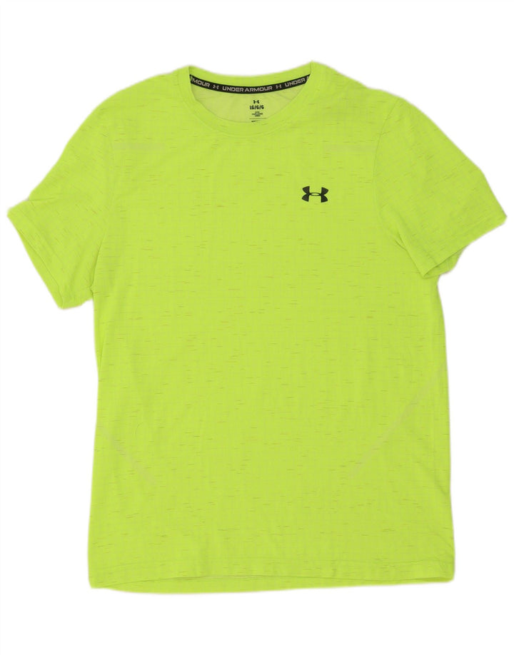 Męski dopasowany t-shirt Under Armour, duży, żółty, nakrapiany