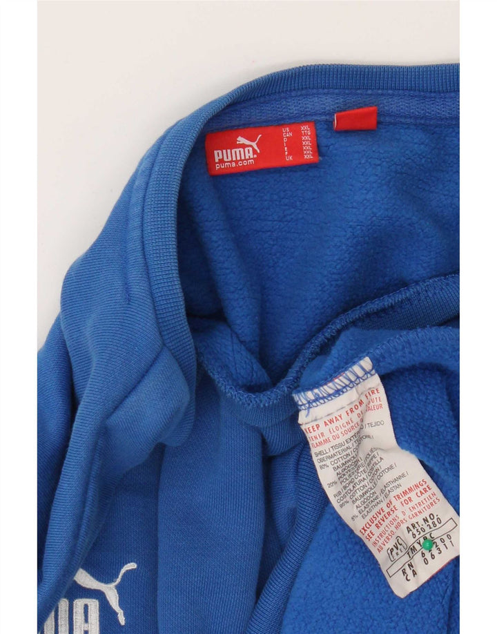 Męska bluza Puma Sweter 2XL Niebieska bawełna z blokami kolorów