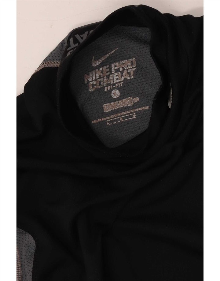 Męska koszulka kompresyjna Nike z długim rękawem, dużym czarnym blokiem kolorów